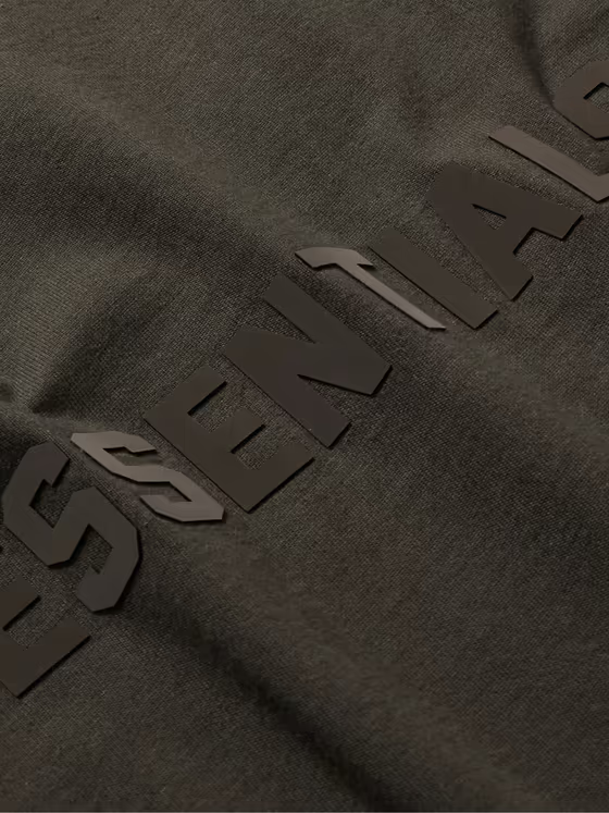 Essentials Crewneck  Long Sleeve Tee Logot Off Black