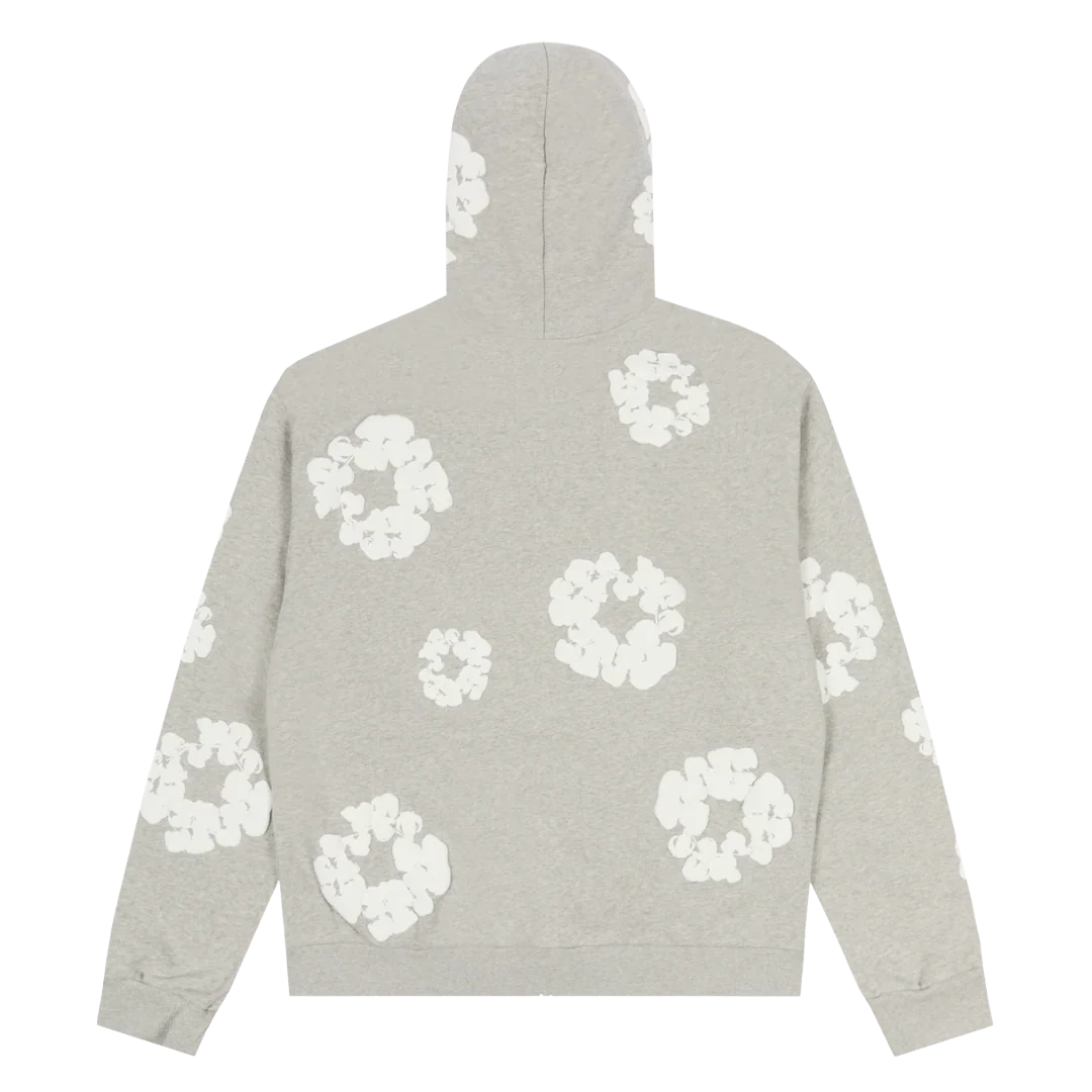 Denim Tears Cotton Wreath Zip Hoodie Grey