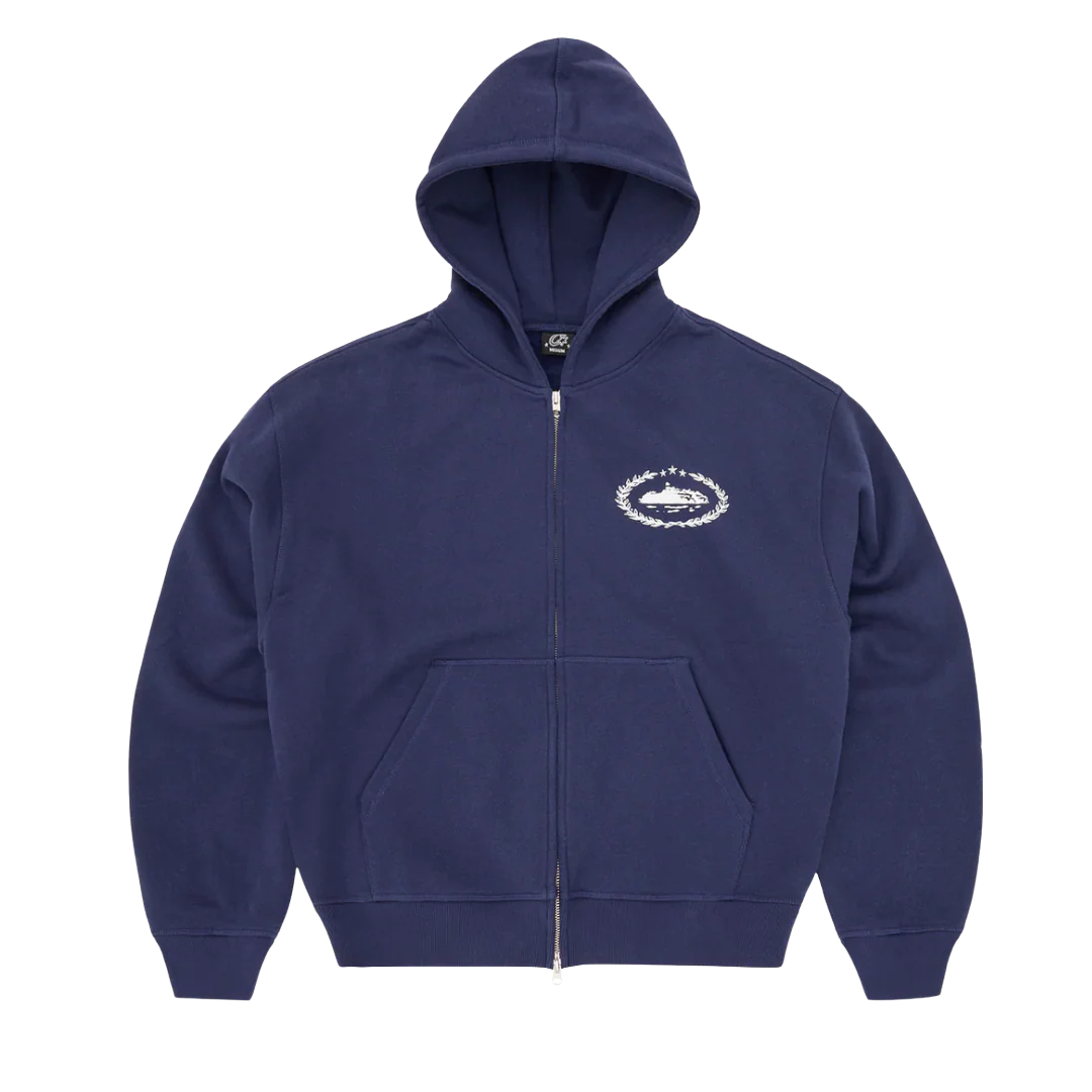 Corteiz Superior Royale Zip Hoodie Navy