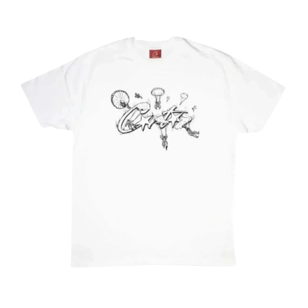 Corteiz Allstarz Skydiver Tee White