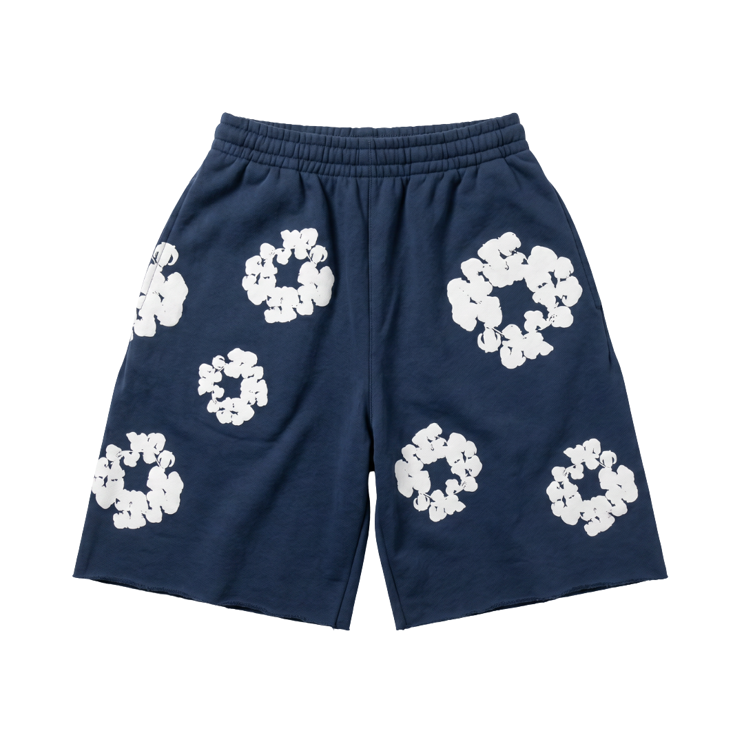 Denim Tears The Cotton Wreath Shorts Navy