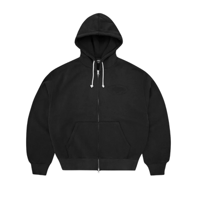 Corteiz Island Knockout Zip Hoodie Black