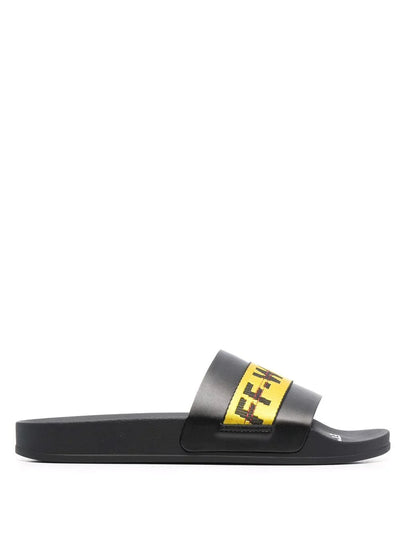 Off White Industrial Belt Sliders