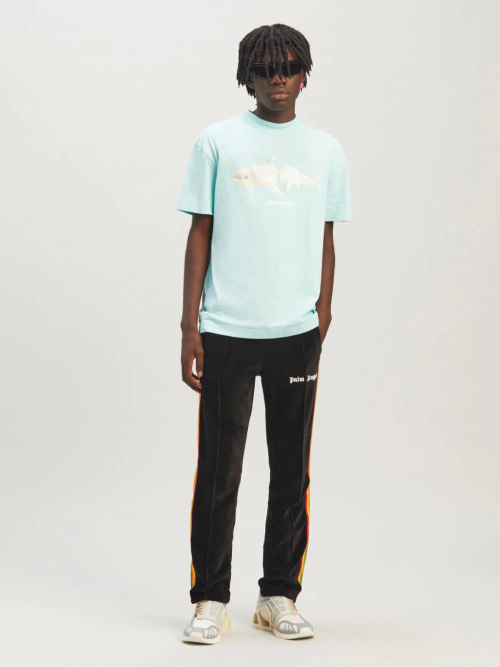 Palm Angels - WHITE SHARK CLASSIC TEE (Light Blue)