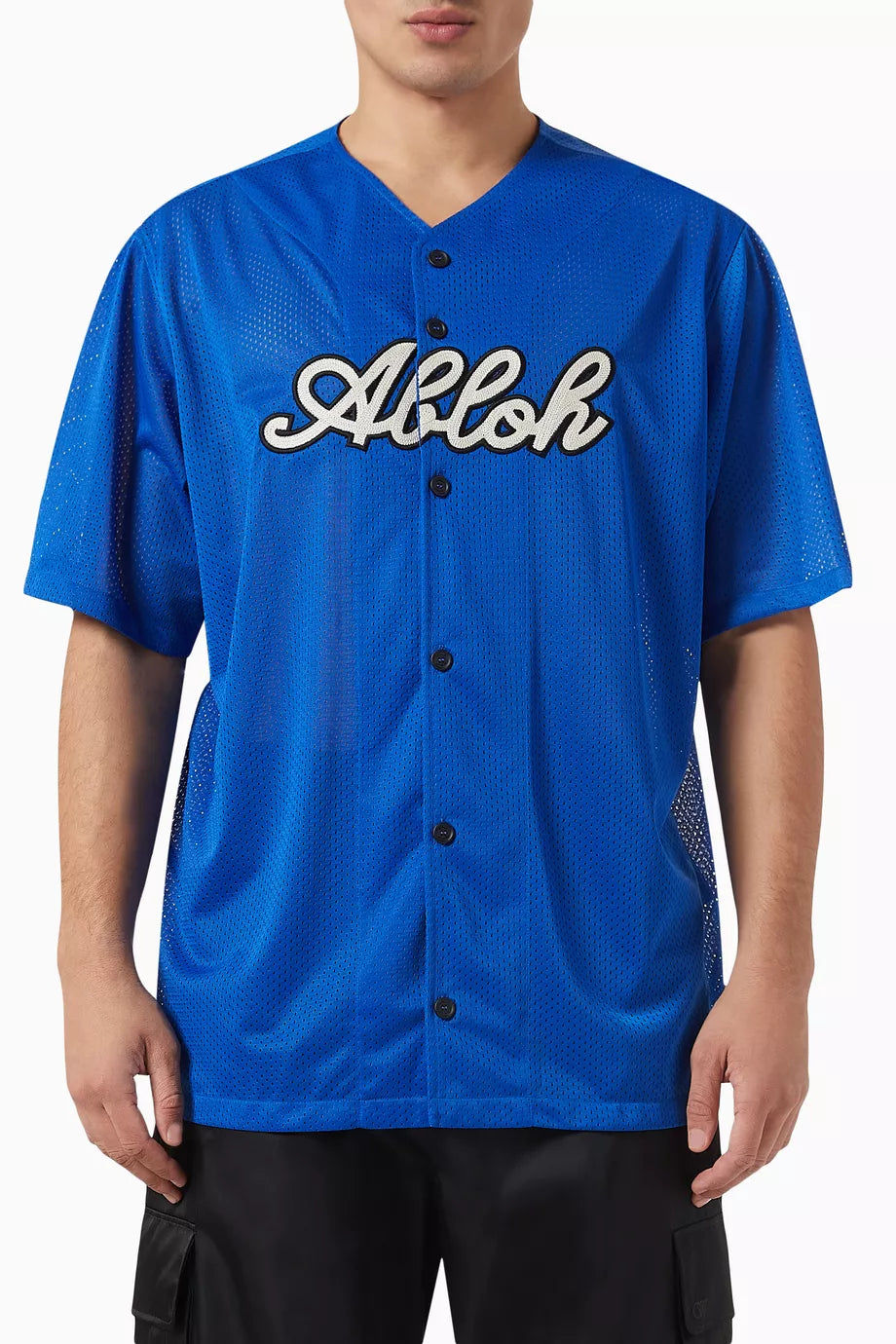 Off White - Baseball Mesh Shirt Blue