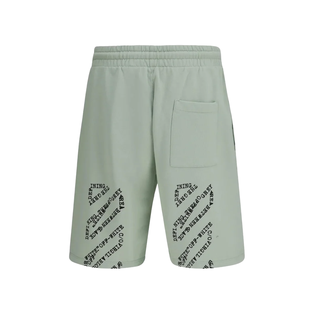 Off White - Arrow Skate Green Sweatshorts