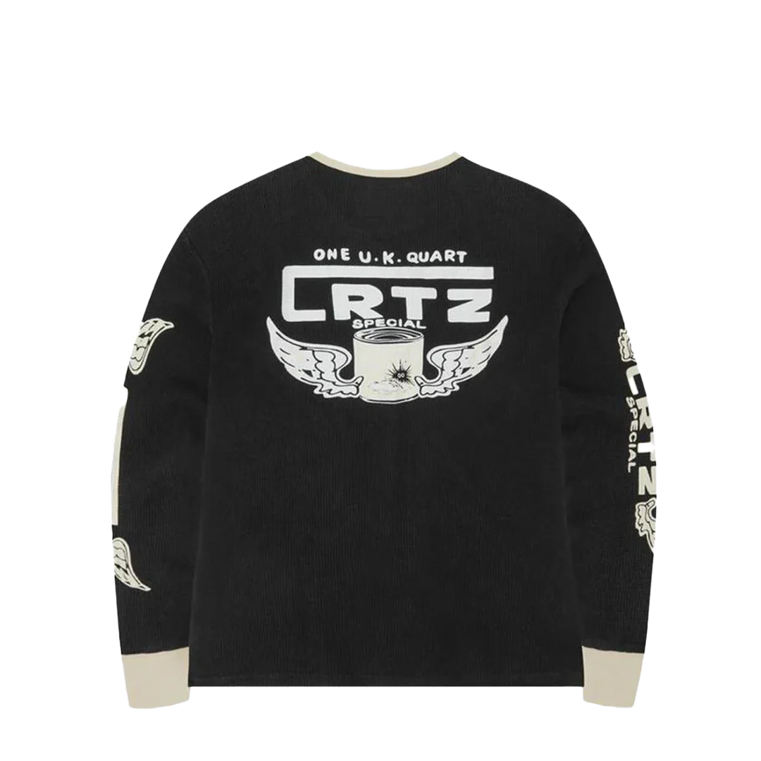 Corteiz Gasolina Waffle Long-Sleeve Black