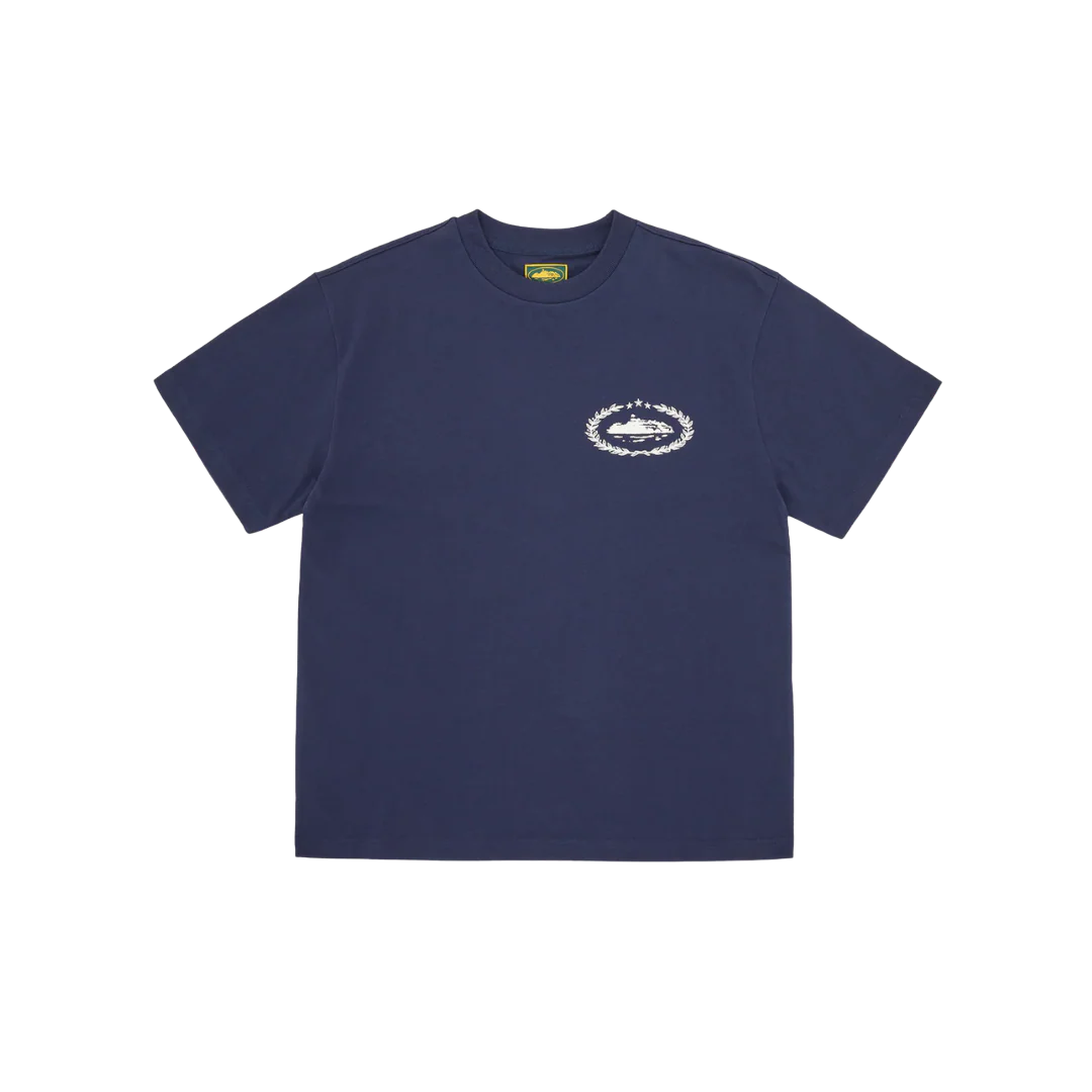 Corteiz Royale Heavyweight Tee Navy White