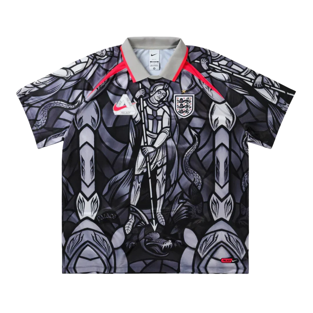 Palace x Nike England Dri-Fit Football Jersey Pewter Grey