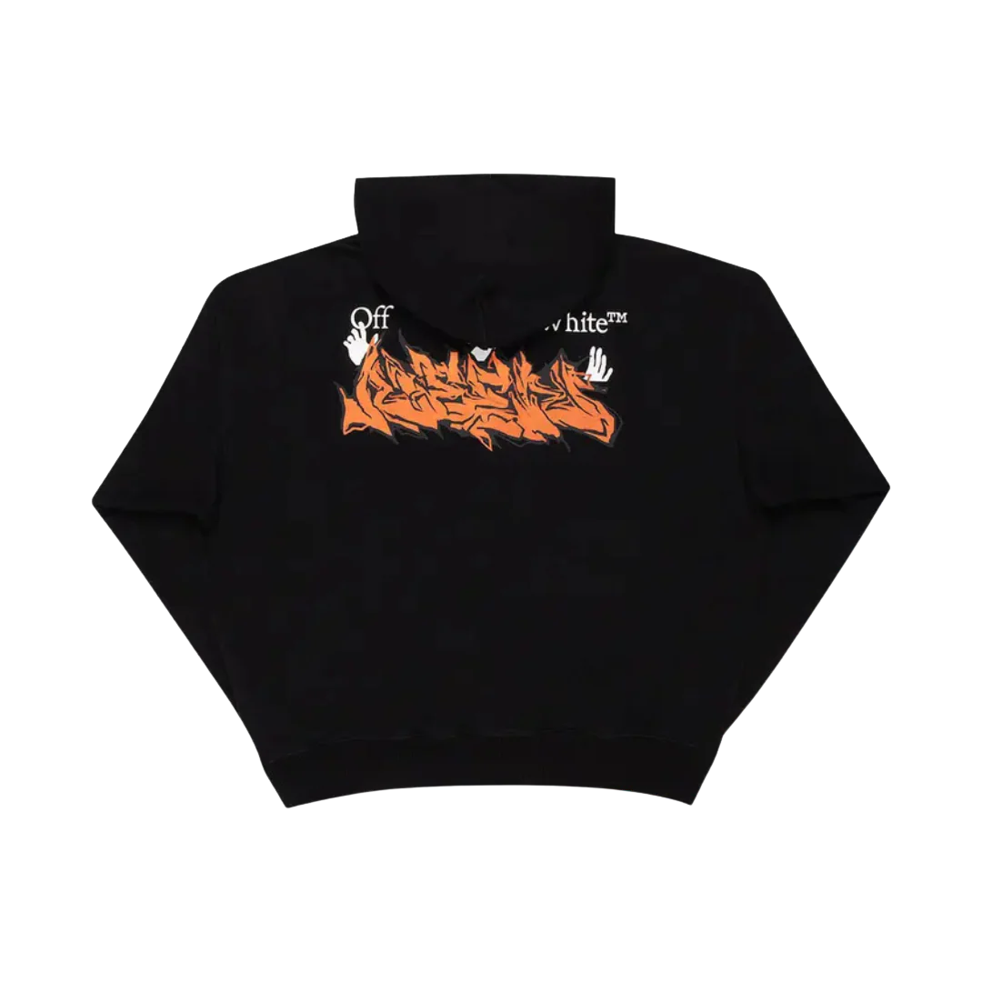 Off White - Neen Logo Skate Hoodie "Black/Orange"