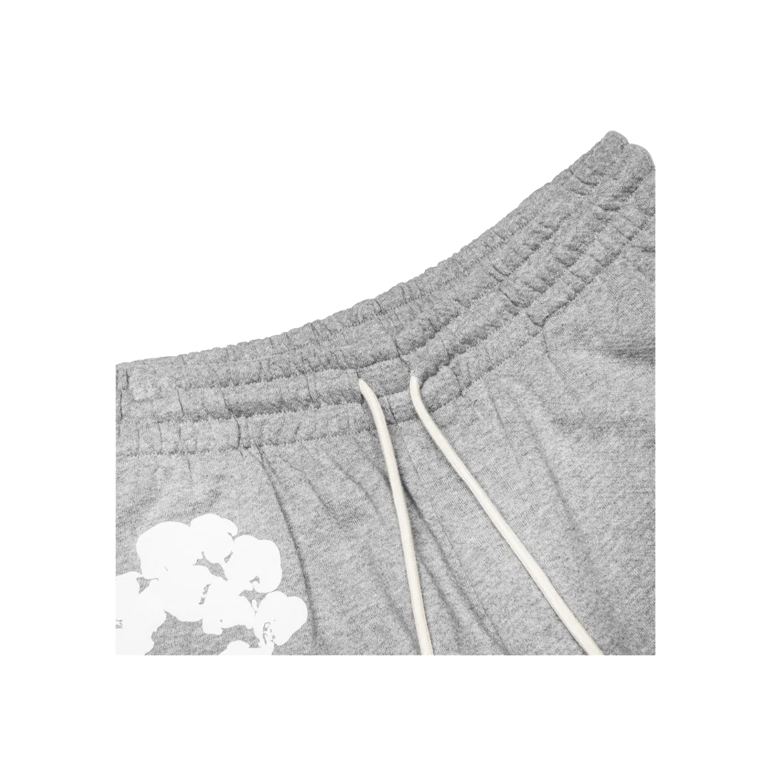 Denim Tears Big Cotton Wreath Sweat Shorts Grey