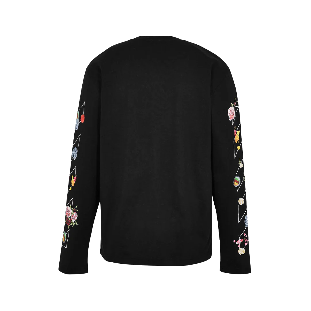 Off White - Fresco Diag Skate L/S Tee Black