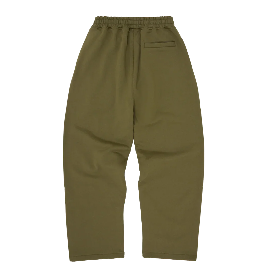 Corteiz Island Puff Print Open Hem Sweatpant Olive