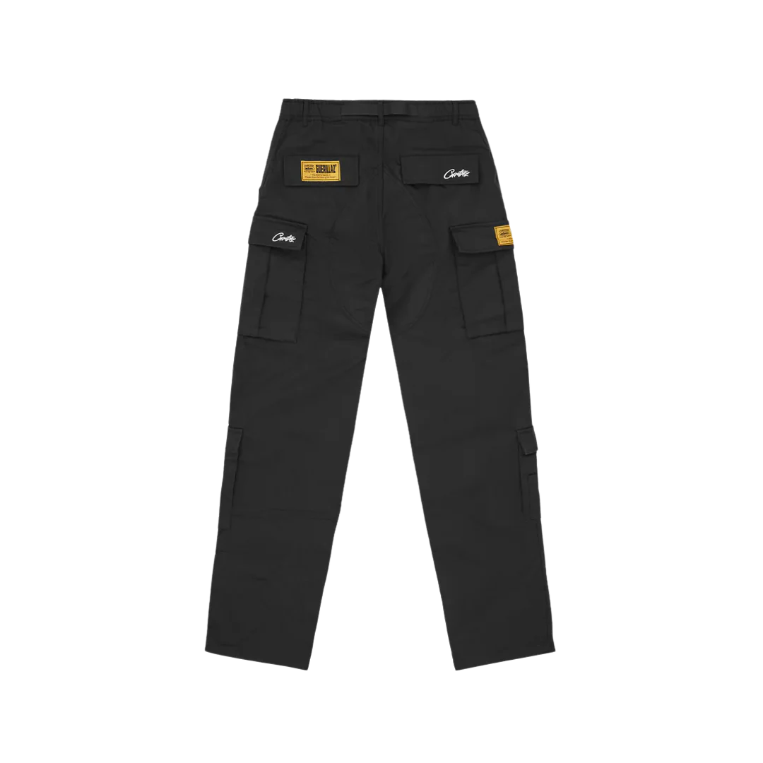Corteiz Guerillaz Cargos Black/White
