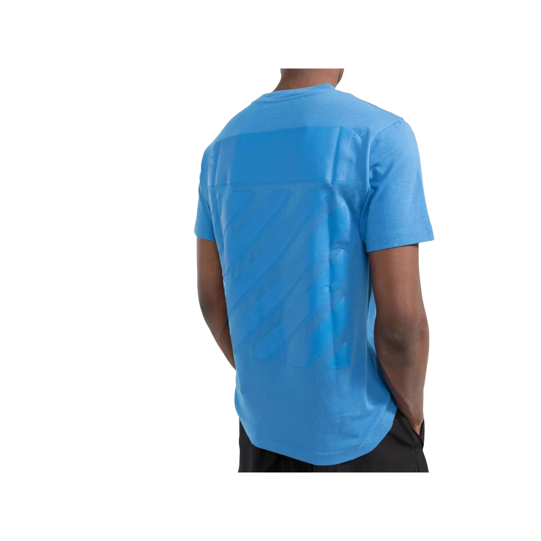 Off White - Diag Tab Slim Regular Tee Blue