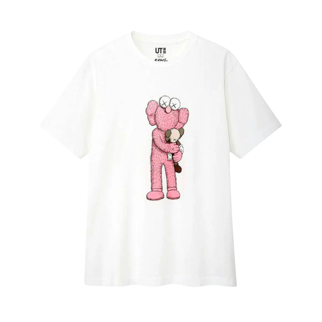 KAWS x Uniqlo Pink BFF Tee White