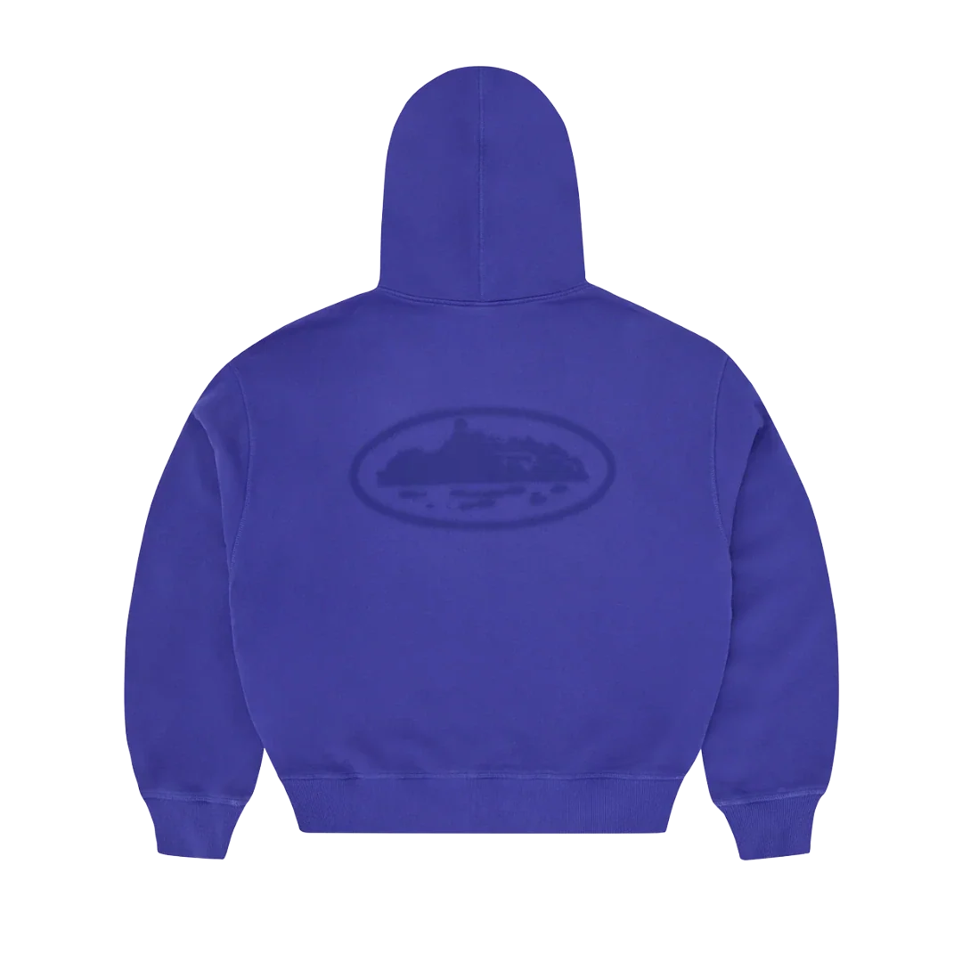 Corteiz Island Knockout Zip Hoodie Indigo Blue
