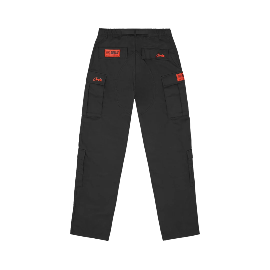 Corteiz Guerillaz Cargos Black/Red