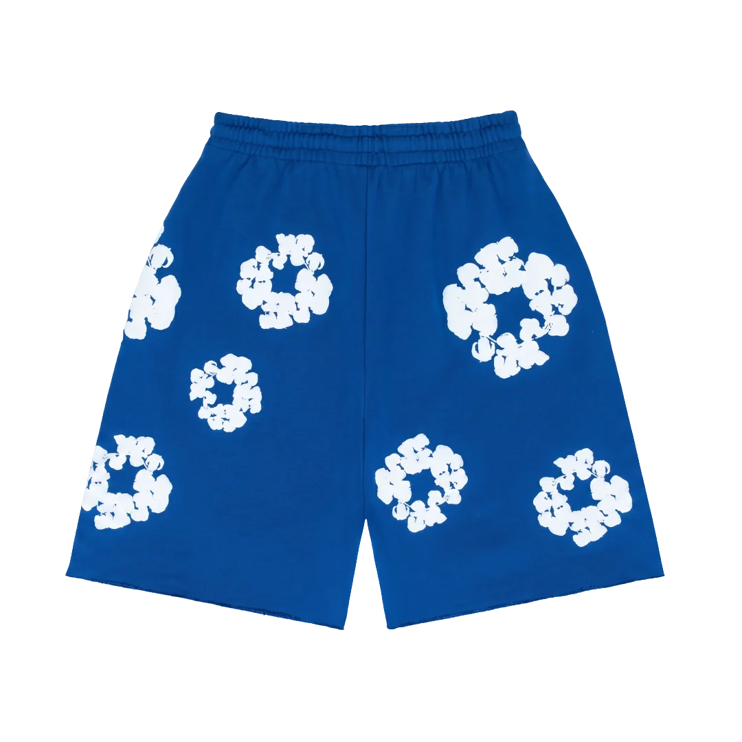 Denim Tears The Cotton Wreath Shorts Royal Blue