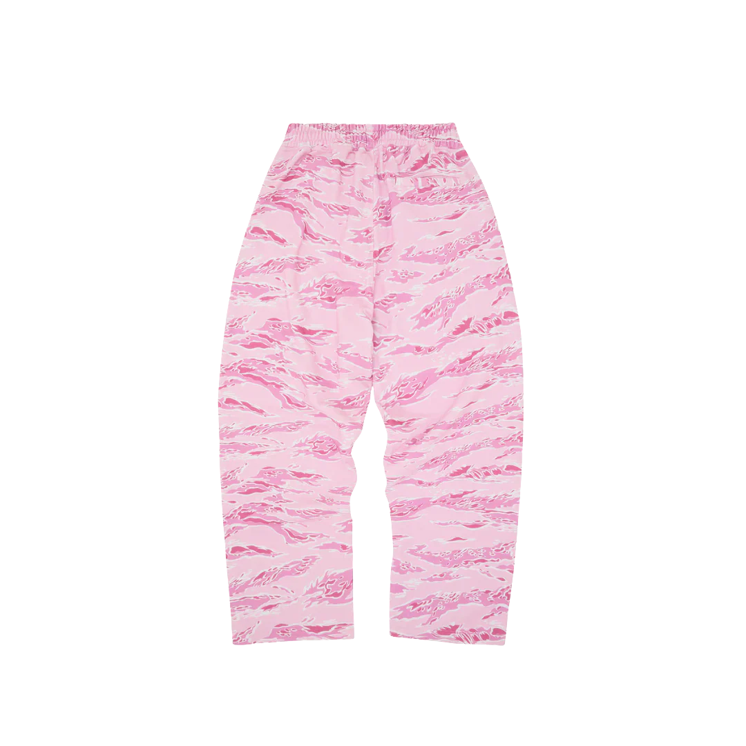 Corteiz Island Puff Print Open Hem Sweatpant Pink Tiger Camo