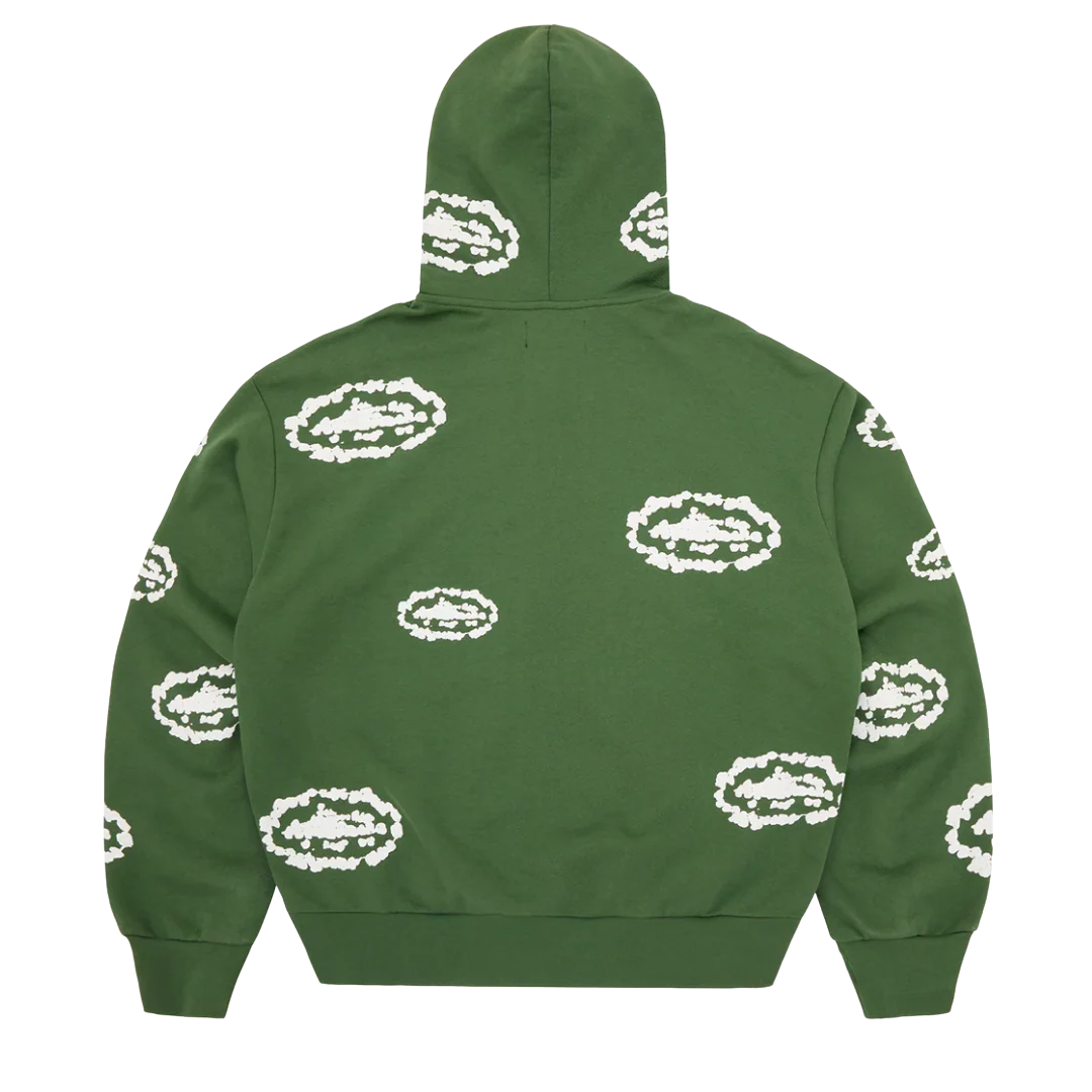 Corteiz x Denim Tears Island Wreath Zip Hoodie Green