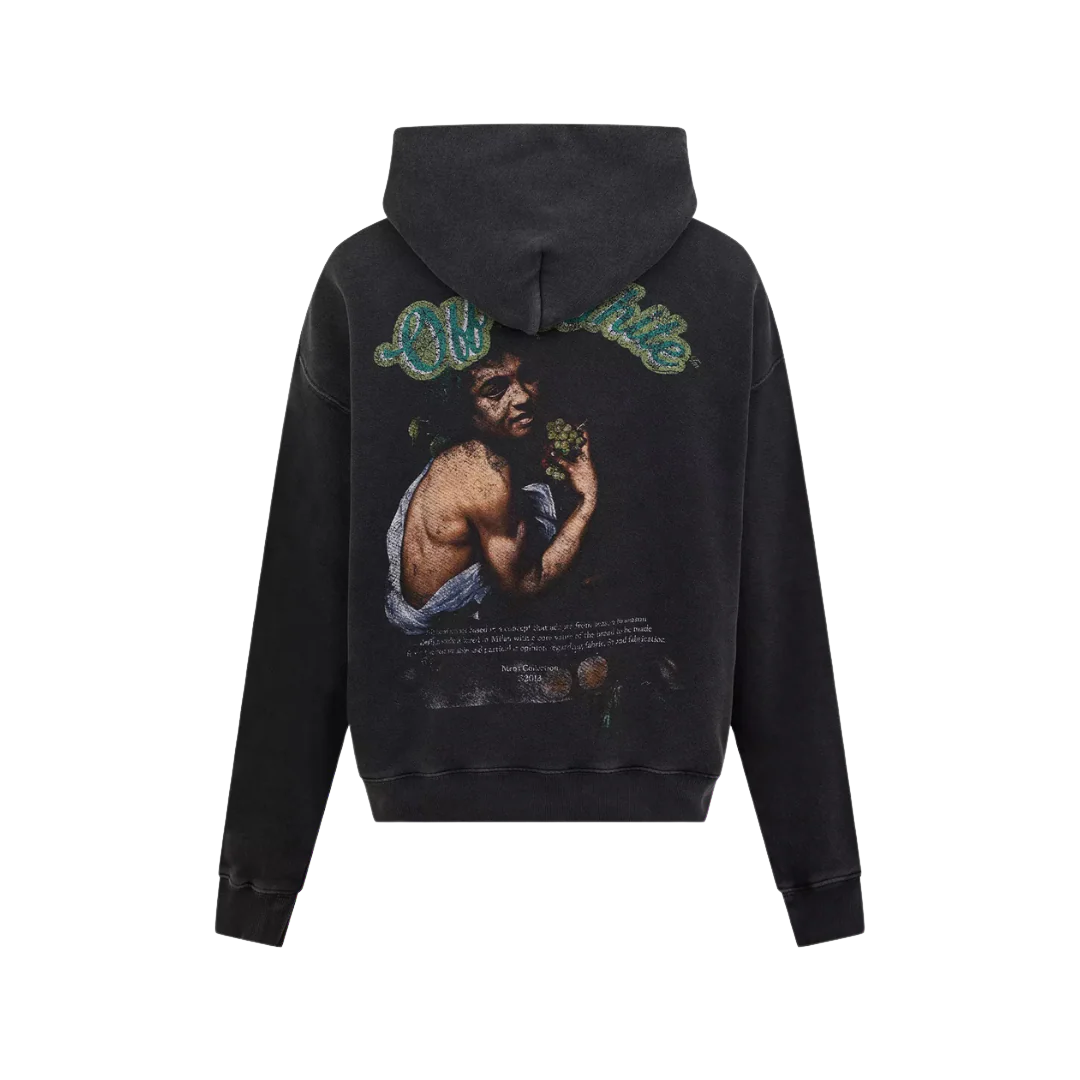 Off White - Bacchus Printed Hoodie Black