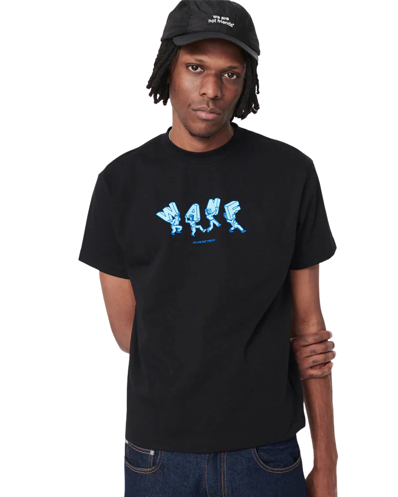 We Are Not Friends - Lettering WANF Black T-Shirt