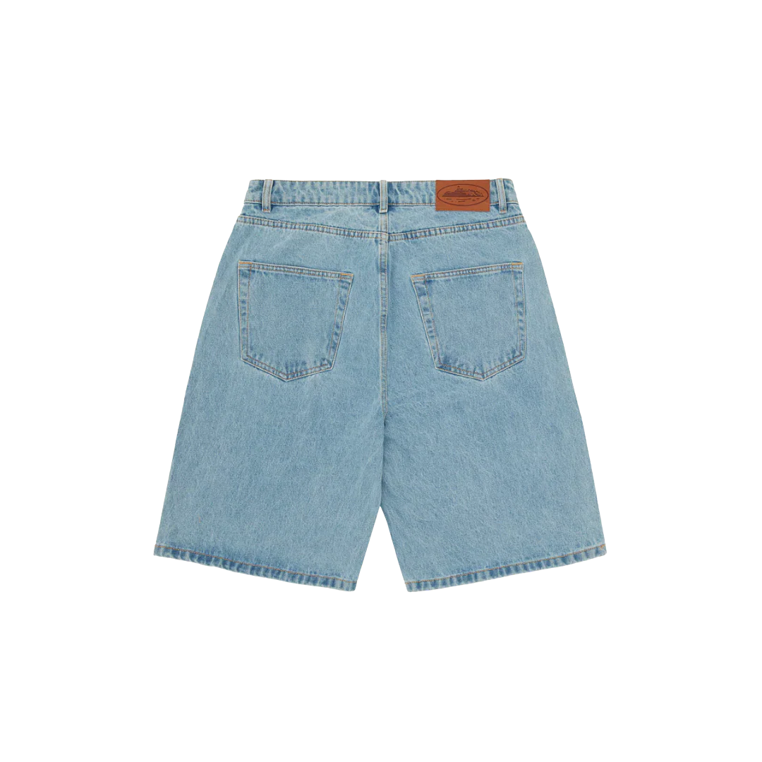Corteiz Alcatraz Shorts Denim Stonewash