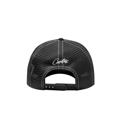 Corteiz Og Island Outline Trucker Hat Black