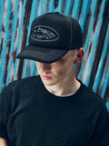 Corteiz Og Island Outline Trucker Hat Black