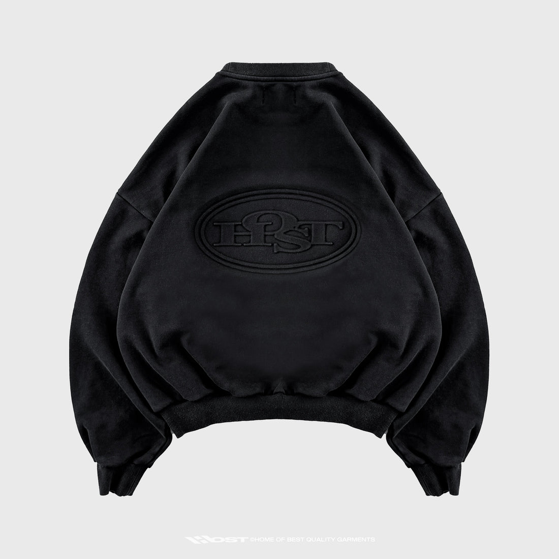 Host - Emboss Metal Logo Crewneck Black