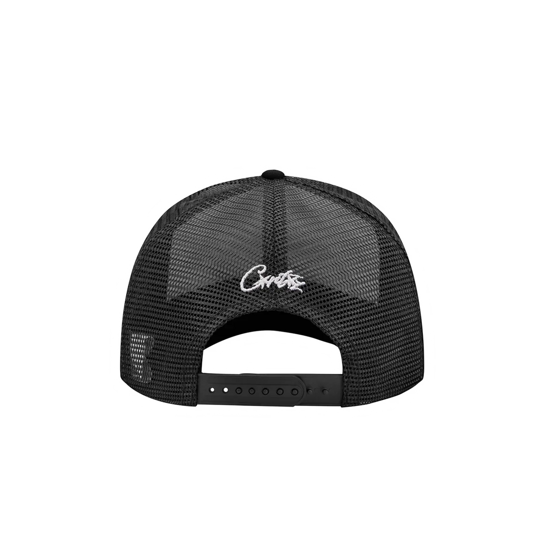 Corteiz Og Island Puff Print Trucker Hat White Black