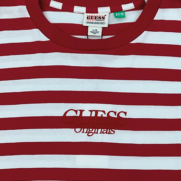 GUESS ORIGINALS Go Simple Stripe Tee -  Autumn Spice Multi