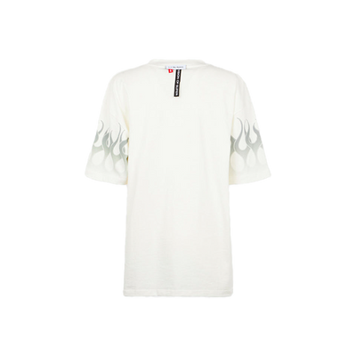 Vision of Super - White T-Shirt With Grey Flames