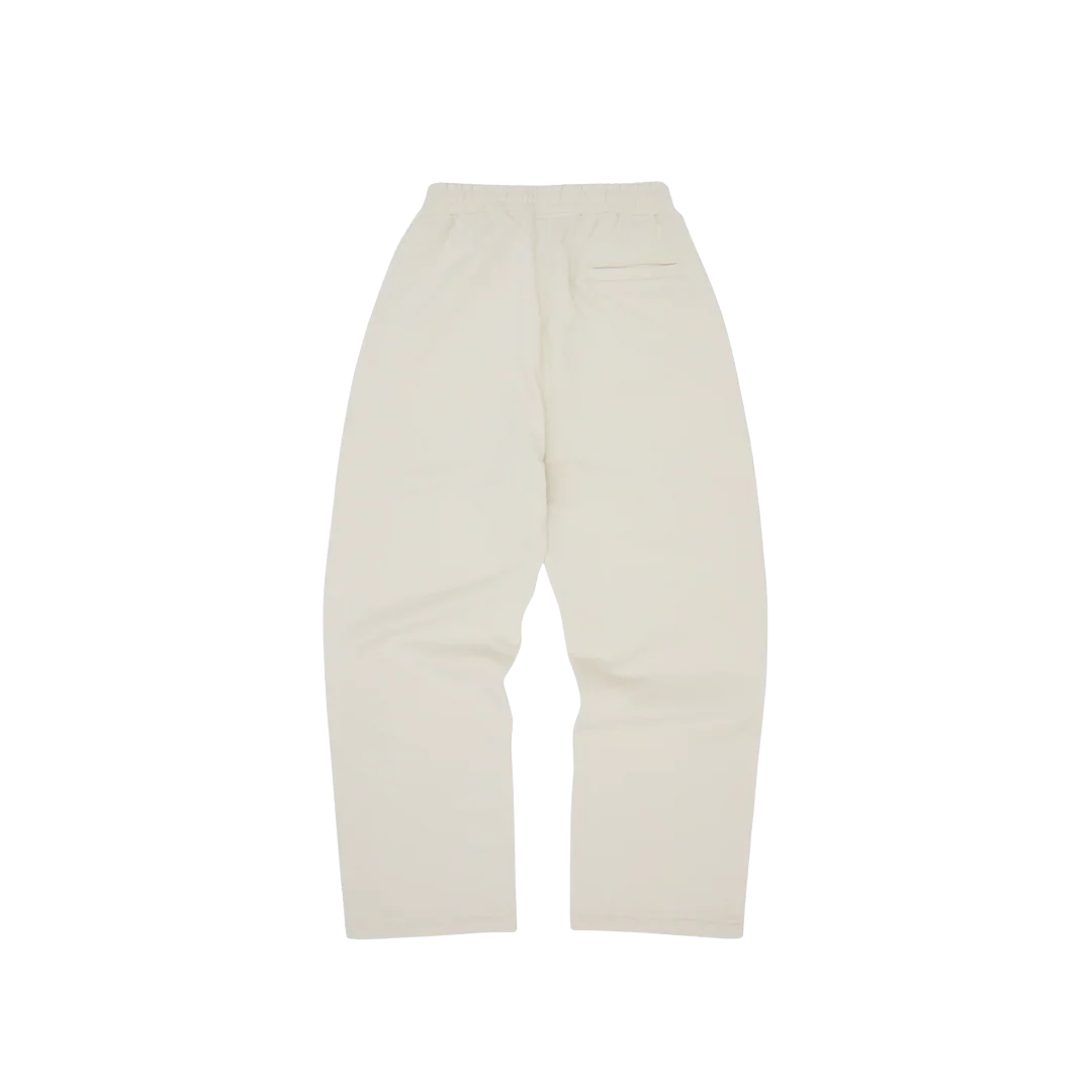 Corteiz Island Puff Print Open Hem Sweatpant Off White