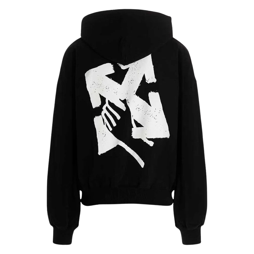 Off White - Hand Arrow Boxy Hoodie Black/White