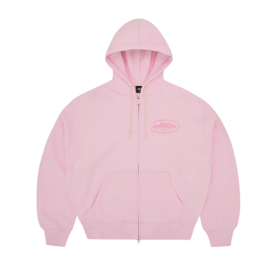 Corteiz Island Knockout Zip Hoodie Pink