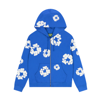 Denim Tears Cotton Wreath Zip Hoodie Blue