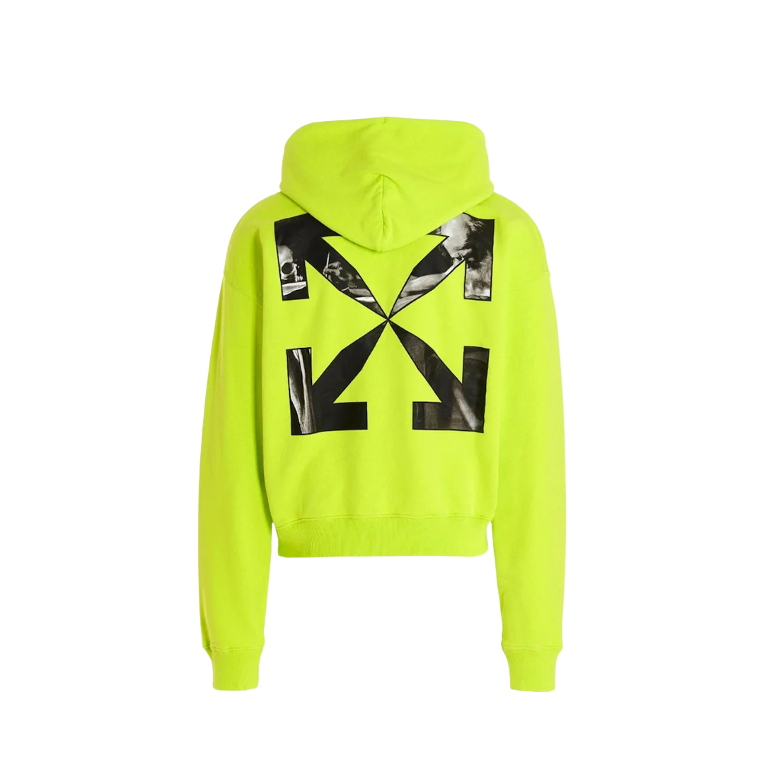 Off White - Caravaggio Over Hoodie Lime