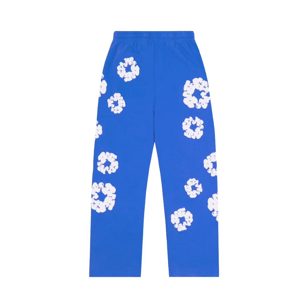 Denim Tears Cotton Wreath Baggy Blue Sweatpants