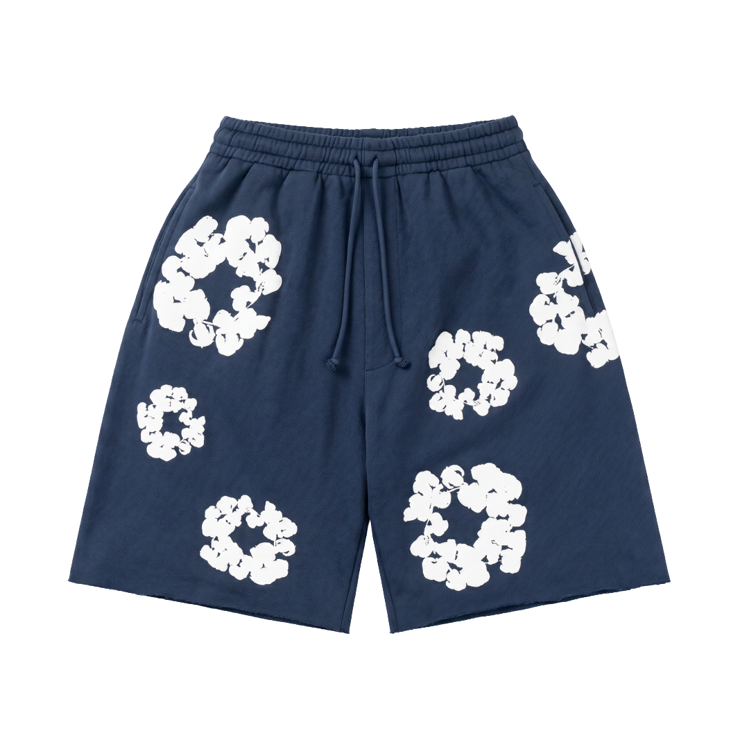 Denim Tears The Cotton Wreath Shorts Navy