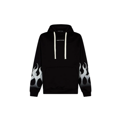 Vision Of Super - BLACK HOODIE WITH GREY FLAMES