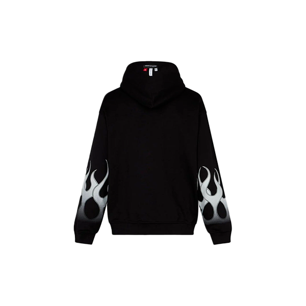 Vision Of Super - BLACK HOODIE WITH GREY FLAMES