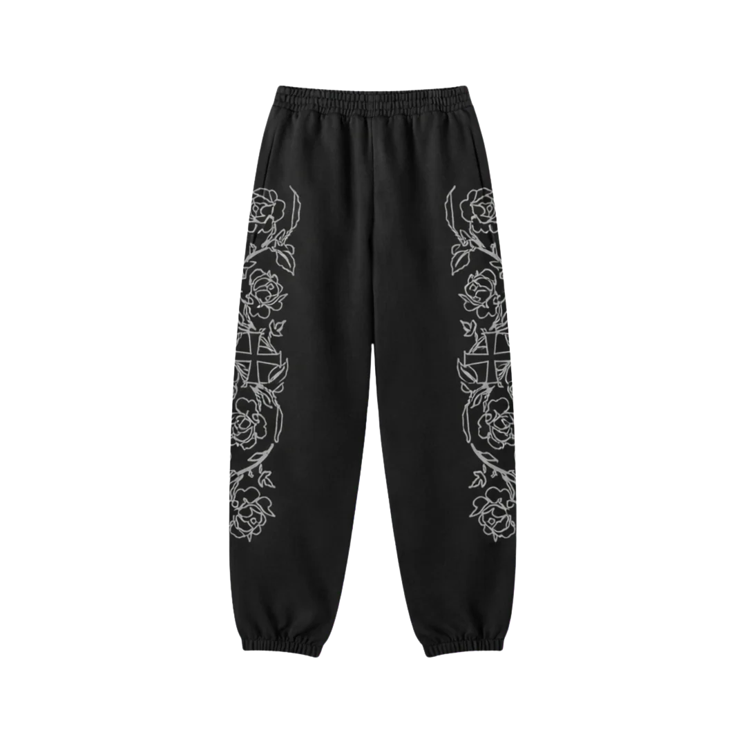 LVGN - Black Heraldic Sweatpant