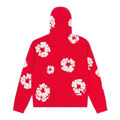 Denim Tears Cotton Wreath Zip Hoodie Red