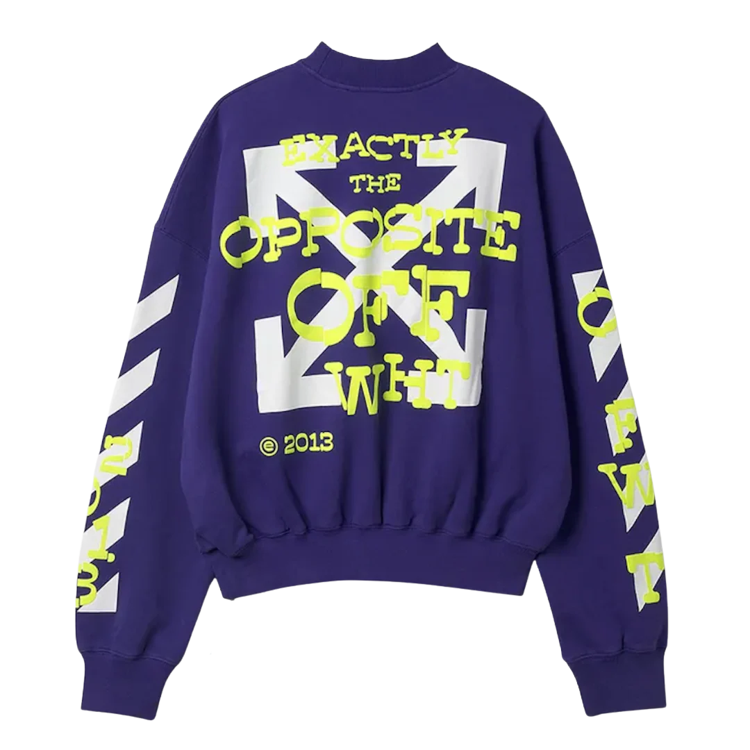 Off White - Opposite Arrows Crewneck Purple/Lime