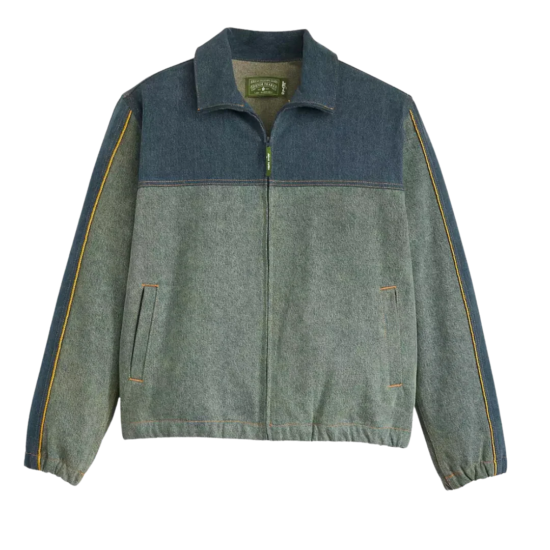 Denim Tears Cotton Fleur De-Lis Denim Track Jacket Multicolor