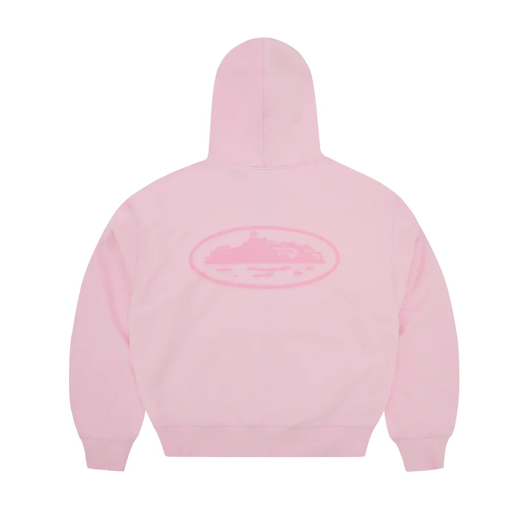 Corteiz Island Knockout Zip Hoodie Pink