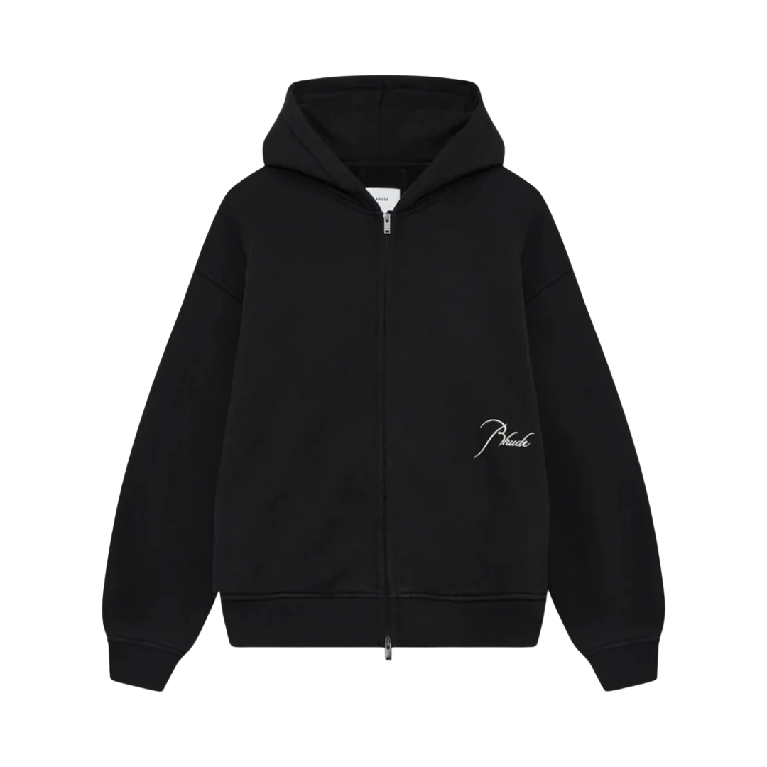 Rhude - Classique Full Zip Hoodie Black