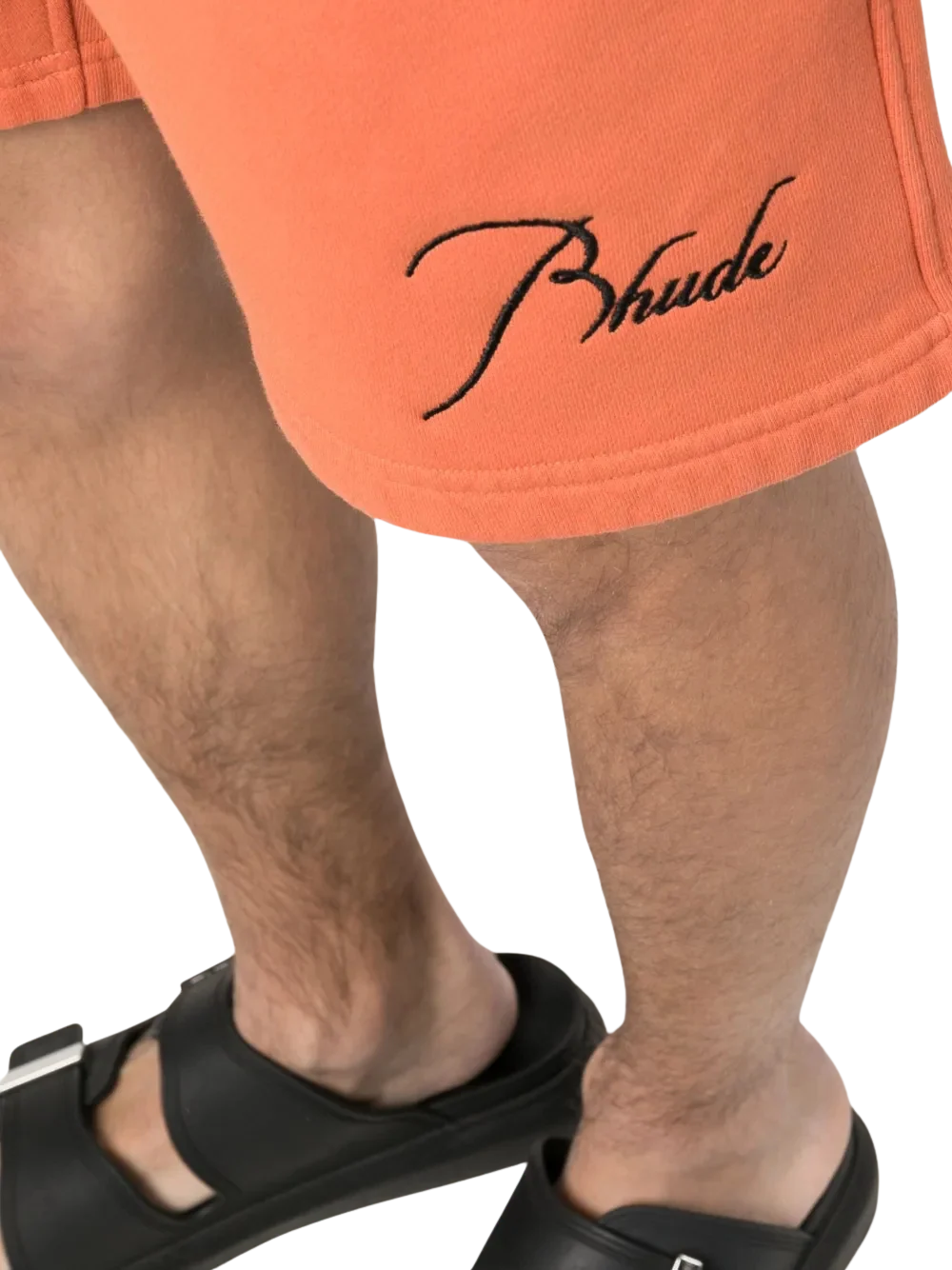 Rhude - Orange Embroidered Logo Sweatshort